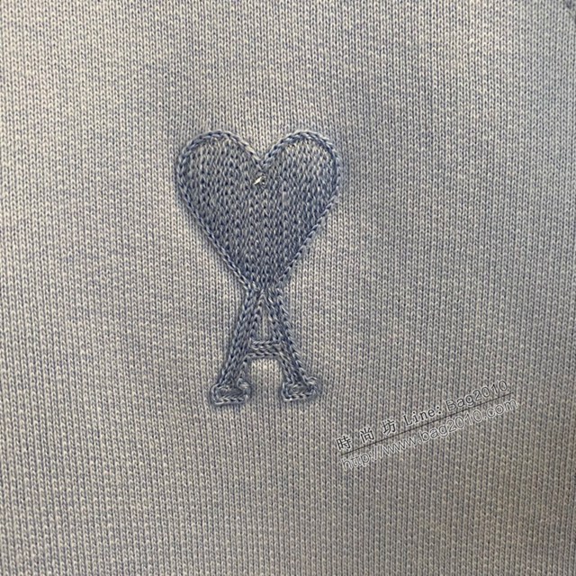 Ami專櫃2023FW新款愛心刺繡插肩圓領衛衣 男女同款 tzy3197
